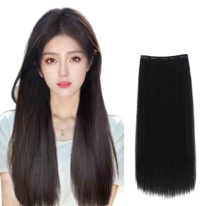 ヘアエクステンション レディース ストレート ロング 5クリップ インビジブル シームレス 50cm 60cm 70..