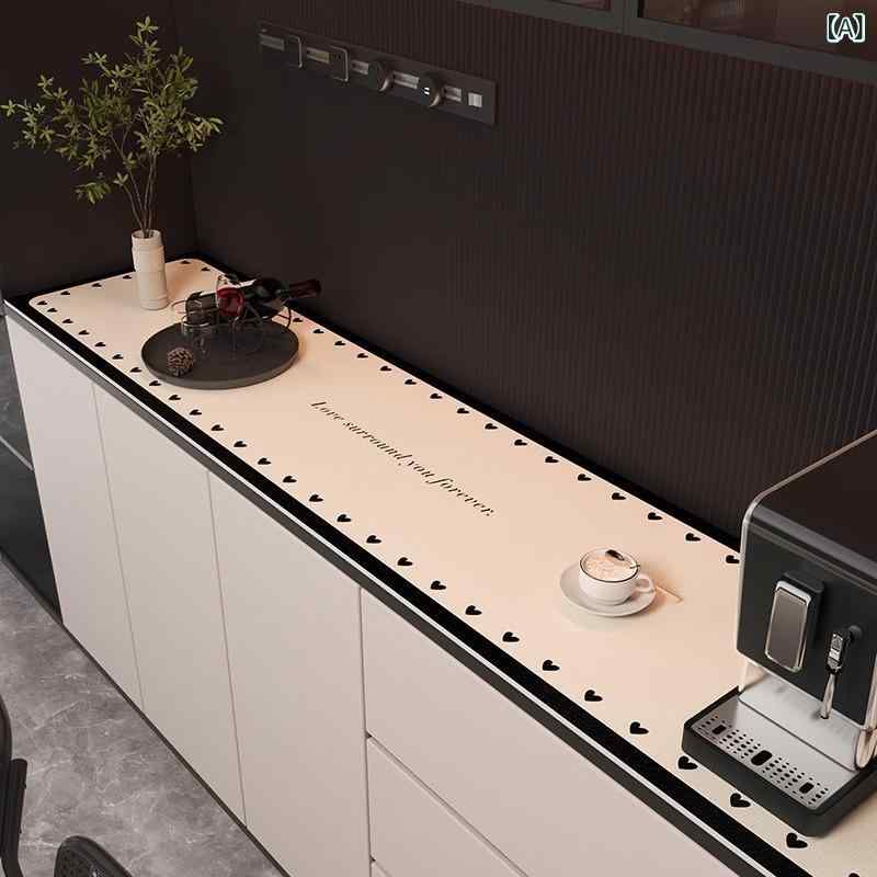 テーブルクロス テーブルマット キャビネット 玄関マット 無地 レザー調 防水 防油 防汚 キズ防止 滑り止め