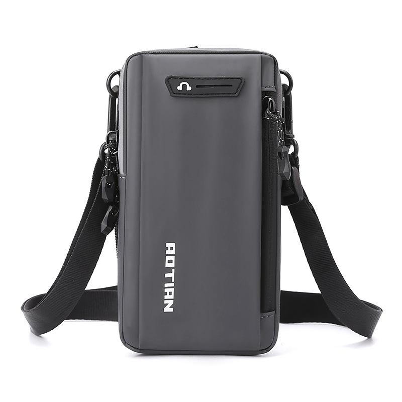 メンズ 斜めがけバッグ ショルダーバッグ 防水 オックスフォード生地 8インチタブレット対応 縦型 ランニング サイクリング スポーツ 普段使い ブラック グレー ネイビー ワインレッド