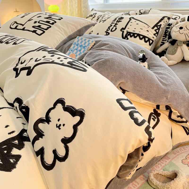 布団カバー シングル 150 200cm 冬用 あったか 寝具カバー 綿 フランネル かわいい 布団シーツ