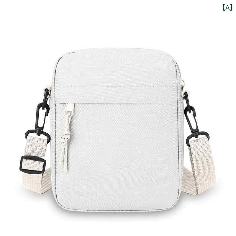 ショルダーバッグ 男性用 オックスフォード布 斜めがけ 鞄 大容量 ミニ カジュアル 旅行 通気性 超軽量 耐摩耗 撥水性 ブラック カーキ