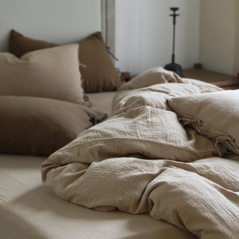 布団カバーセット ベビー 赤ちゃん 用 ダブルガーゼ 綿100％ 布団カバー シーツ 枕カバー 4点セット 無..