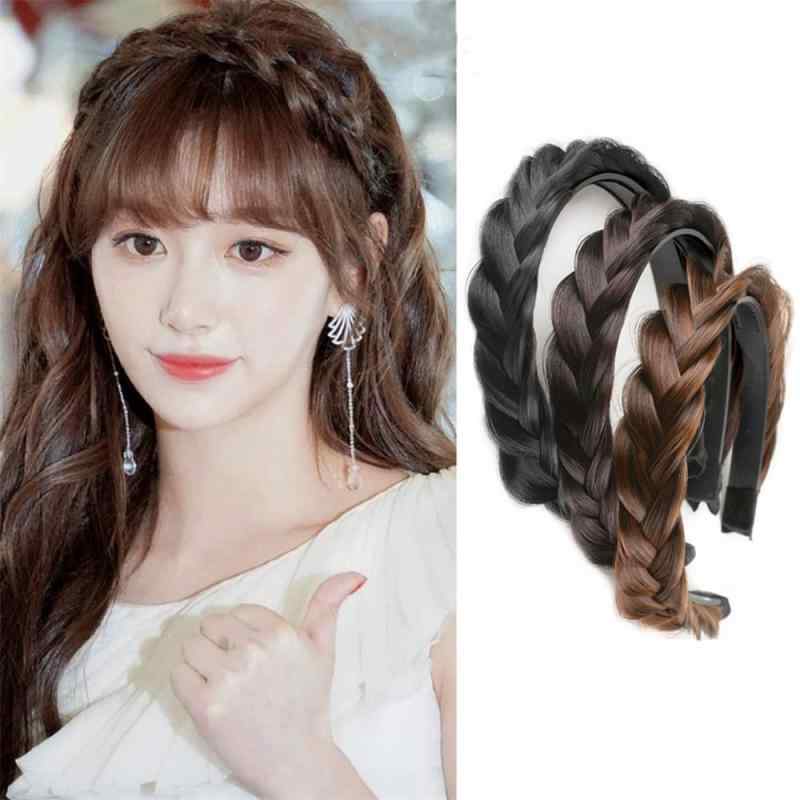 DUOLEIMI カチューシャ 三つ編み 前髪 髪留め ヘアバンド 髪飾り ヘアアクセサリー 滑り止め 痛くない かわいい