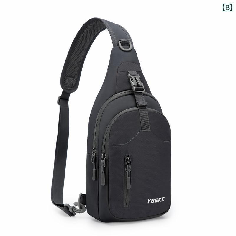 ボディバッグ 男性用 スポーツ 旅行 ワンショルダーバッグ 斜めがけ 鞄 アウトドア 軽量 撥水 無地 ナイロン ディープブルー ブラック パープル