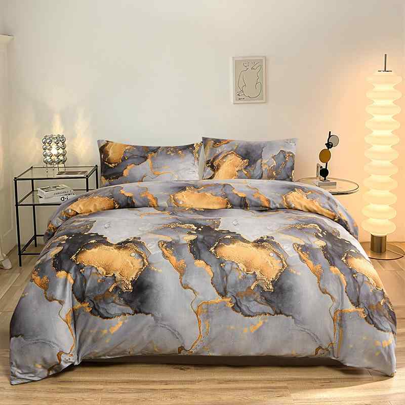 掛け布団カバー シングル 150x200cm 1.5m ポリエステル 水洗い加工 ストライプ ハート 星 幾何学模様 ..