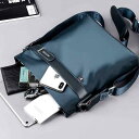 ショルダーバッグ メンズ 男性用 帆布 キャンバス オックスフォード 斜めがけ 無地 シンプル カジュアル 普段使い 旅行 ブルー ブラック