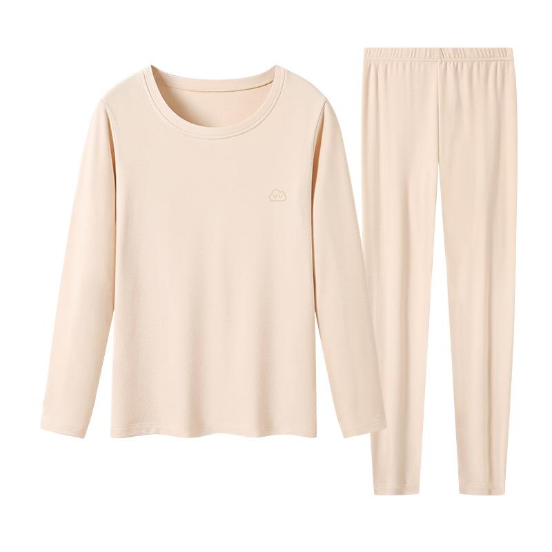 インナー レディース 徳絨 発熱 保温 肌着 山茶油 潤い 秋冬 スリム インナーウェア 上下セット
