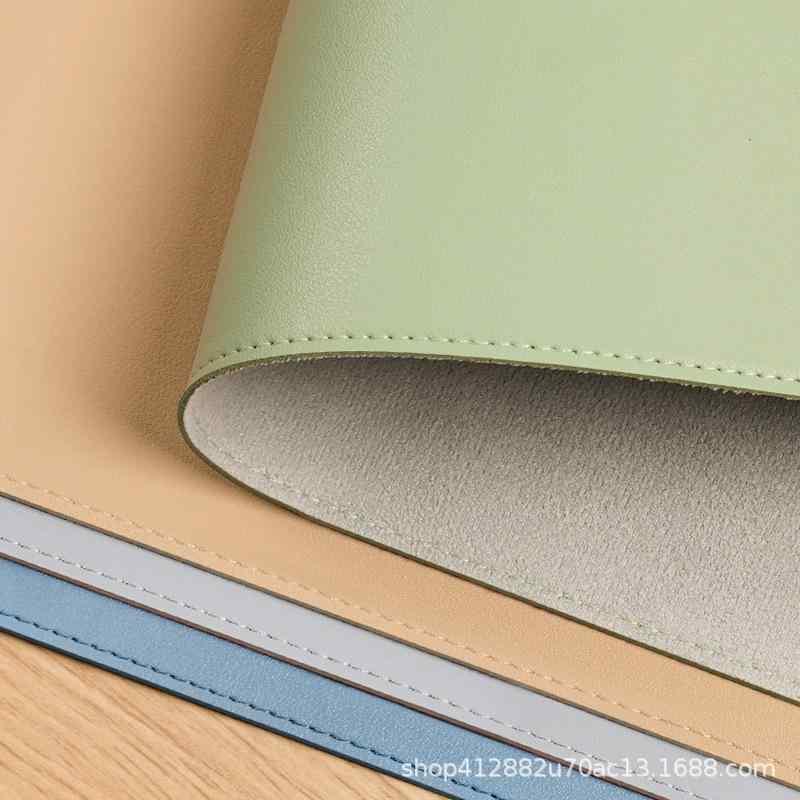 テーブルマット デスクマット PVCレザー プレースマット 無地 縫製 撥水加工 イージーケア クリームホワイト ベージュ カーキ ライトブルー ライトグレー 抹茶グリーン