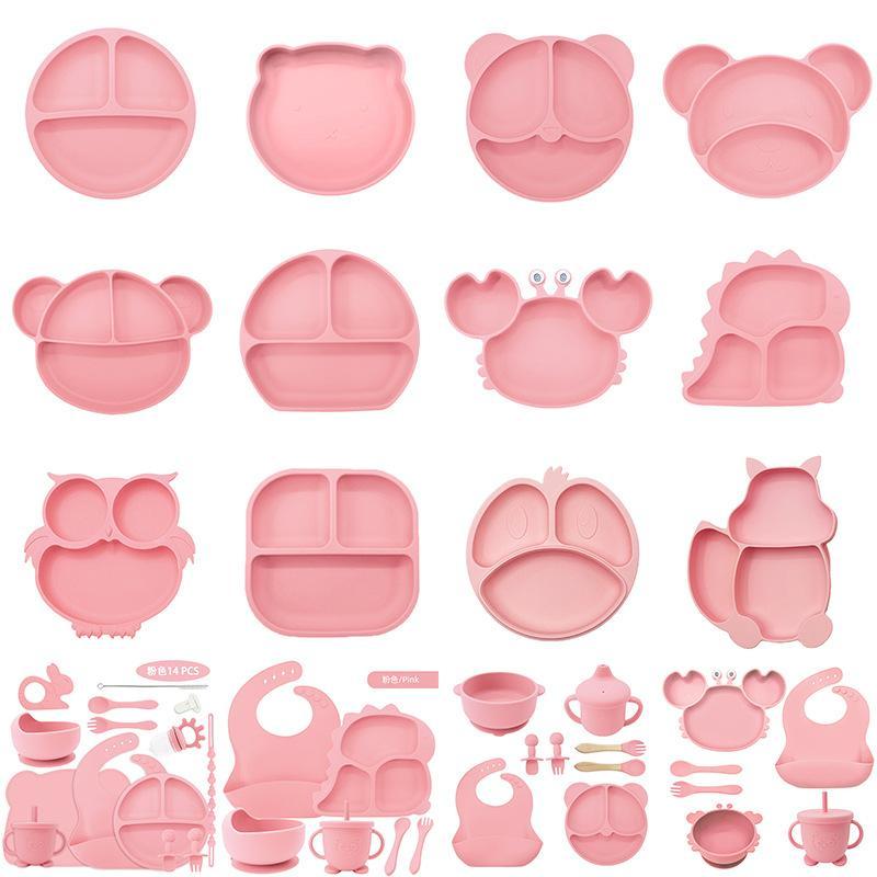 子供用 シリコン製 ランチョンマット 大判 厚手 滑り止め かわいい 動物柄 ベビー 食事マット テーブルマット 9色展開 グレー ブルー 薄紫 カーキ オレンジ レッド ジンジャー イエロー 深ピンク スモーキー グレー アーミー グリーン 米ホワイト(x2)