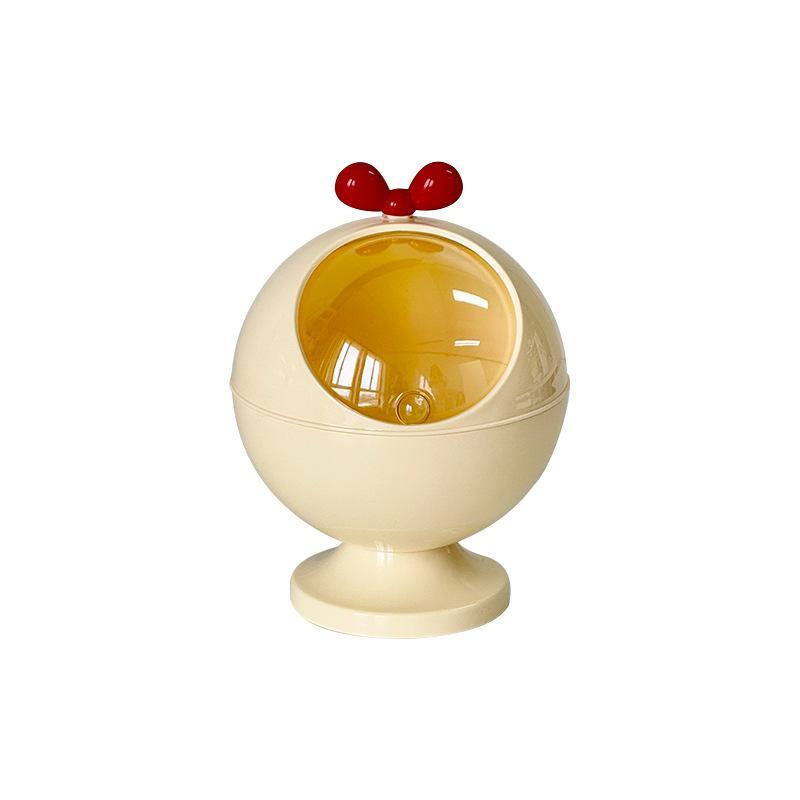 メイクパフ 収納ケース 卓上 ドレッサー 美容 メイク用スポンジ パフケース 小物入れ かわいい 球形 ピンク系