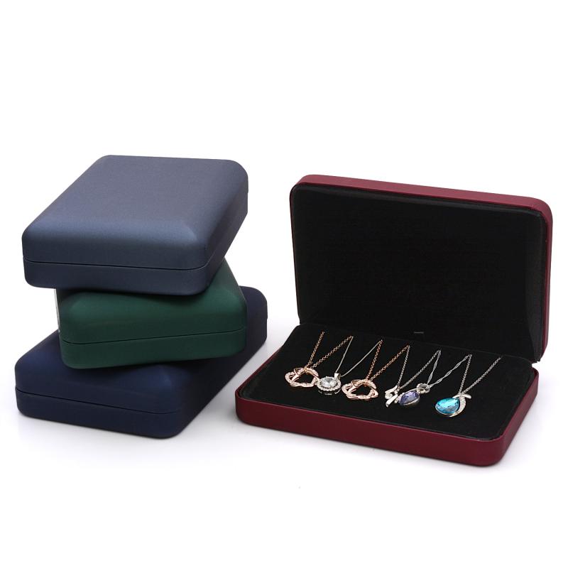 ジュエリーボックス ネックレス イヤリング ピアス ペンダント 収納 携帯用 持ち運び 紺色 赤色 緑色 ..