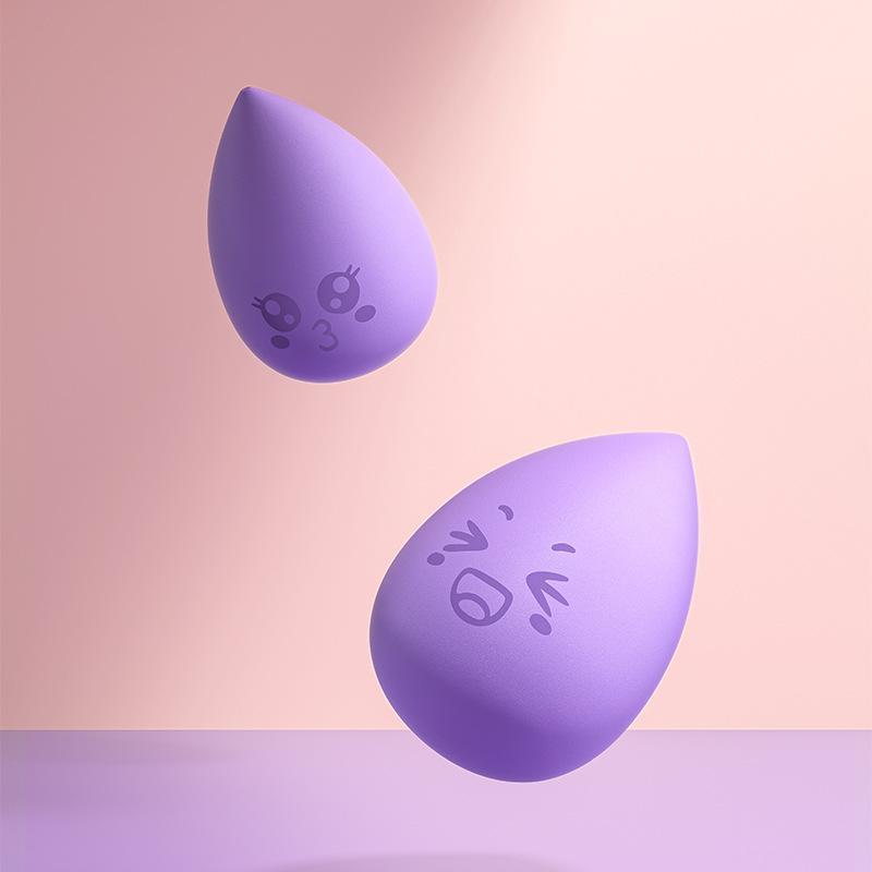 メイク用スポンジ キッズ かわいい 水滴型 葫芦型 2個セット 親水性 ファンデーション 化粧道具