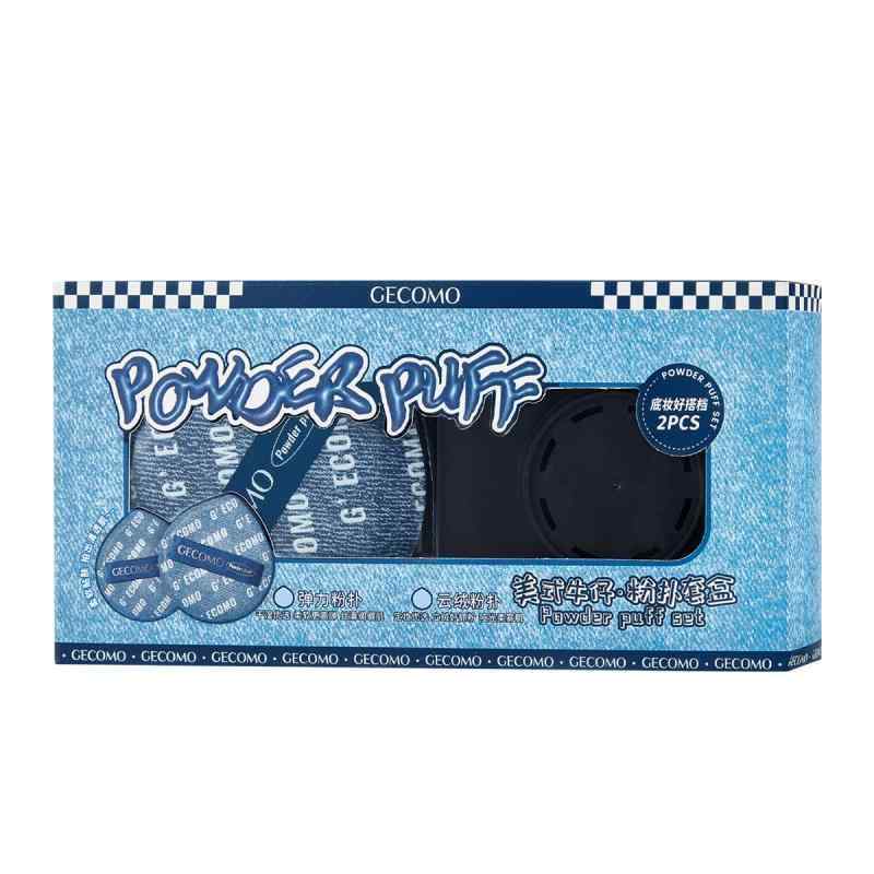 パフ レディース メイクアップパフ 2個セット 水滴型 スポンジ GECOMO 涙型 親水性ポリウレタン 弾力 メイク道具 ベースメイク