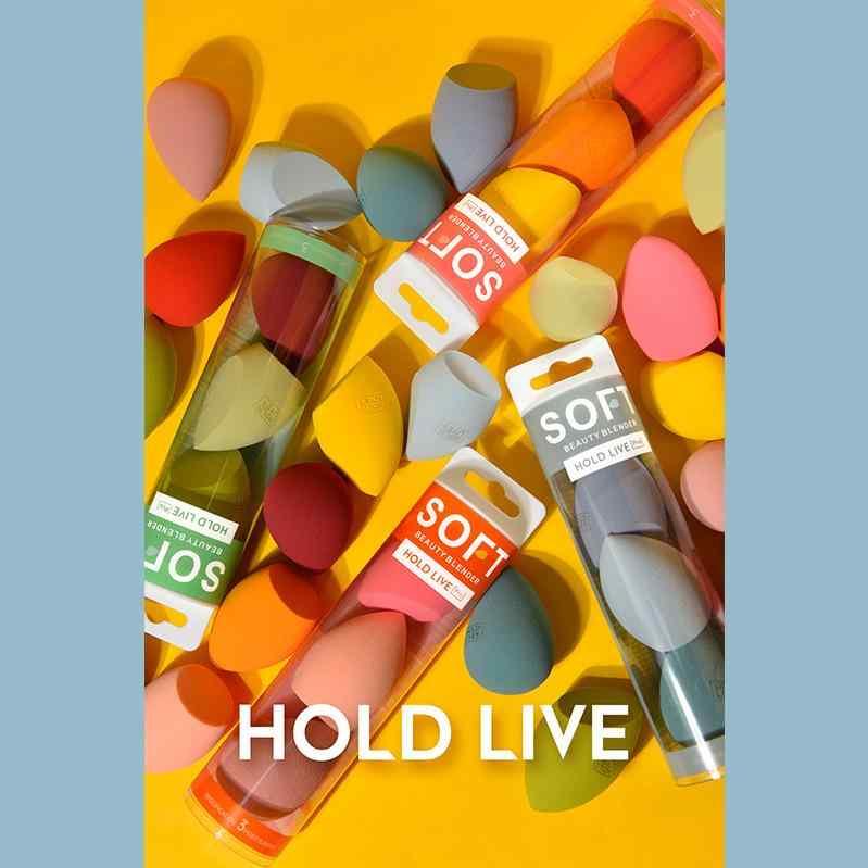 メイク用スポンジ セット パフ ファンデーション 化粧下地 ツール 3個 柔らかい 親水性 ピンク系 グレー グリーン オレンジ