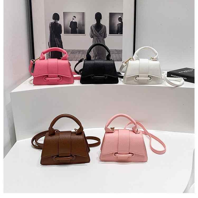 バッグ レディース ハンドバッグ ミニ ショルダーバッグ かわいい おしゃれ 韓国風 ファッション トレンド PU レザー 斜めがけ 肩掛け 手提げ 街頭 ブラック ホワイト ピンク系 ブラウン