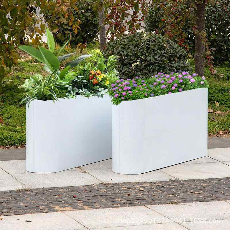 花壇 アイアン 亜鉛メッキ 花箱 フラワースタンド ステンレス 植木鉢 プランター 鉢カバー 庭 ガーデニ..