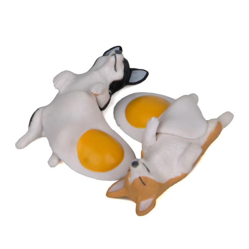 手办 韓国風 癒し系 卵布団 コーギー ハスキー 動物 ミニチュア 庭 園芸 インテリア