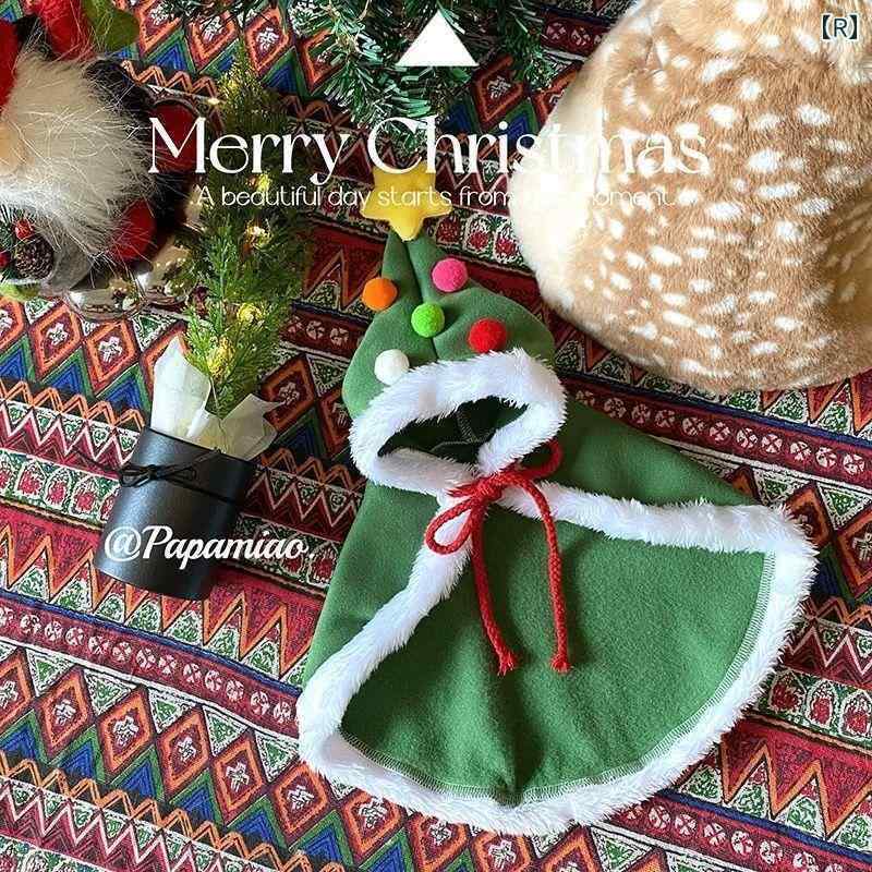 ペット服 猫 犬 クリスマス 衣装 ケープ ドッグウェア コスチューム かわいい ショール 鹿 トナカイ ク..