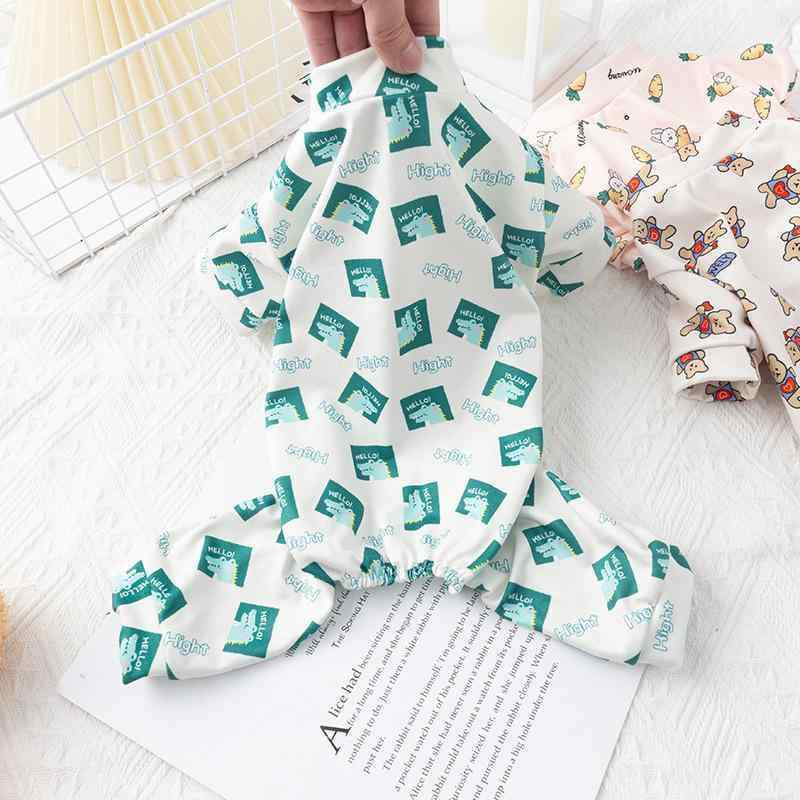 ペット服 春夏 超薄 接触冷感 四脚 かわいい 犬 猫 服 涼しい 快適 小ウサギ ニンジン クマ ワニ ポリ..