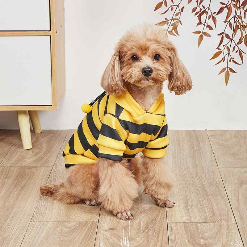 ペット服 秋冬 小型犬 かわいい ミツバチ 暖かい 散歩着 ポリエステル XS S M L XL 2XL