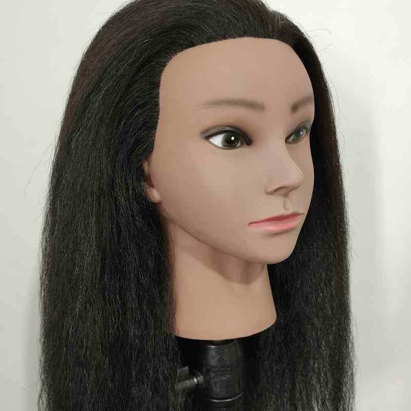 その他 ウィッグ レディース ヘアマネキン 練習用 カットマネキン 編み込み ロング ストレート 全頭 ブラック