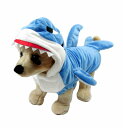 犬服 小型犬用 テディ フリース サメ コスチューム ハロウィン イベント ペット服 厚手 宝藍色 S M L XL