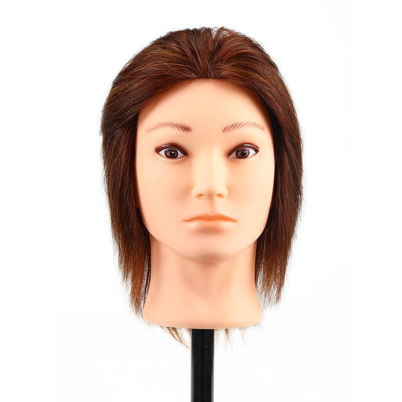 ヘアカット練習用ウィッグ メンズ ショートヘア 全人毛 散髪 パーマ カラー対応 カットマネキン 練習用..