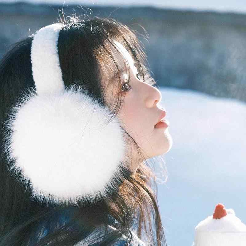 イヤーマフ レディース 冬用 白色 ふわふわ 防寒 耳当て 耳カバー 暖かい アウトドア かわいい ガーリ..