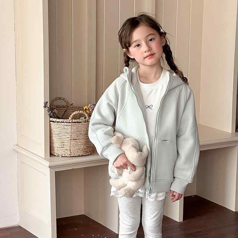 キッズ アウター 子供服 男女兼用 無地 長袖 パーカー スウェット 春秋 普段着 かわいい 柔らかい 綿混..