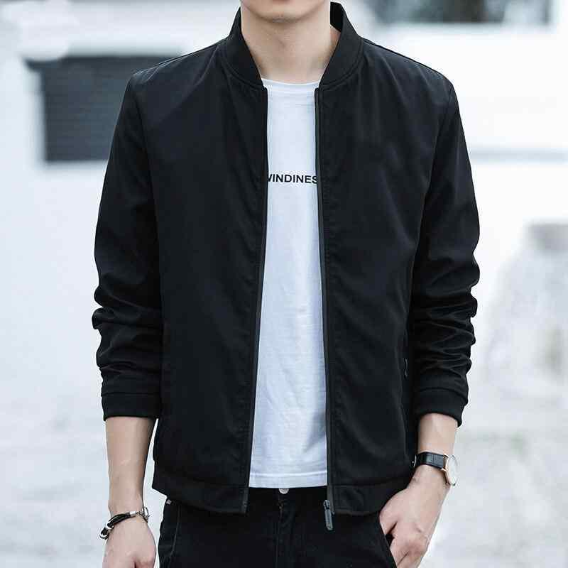 ジャケット メンズ 男性用 ブルゾン 春秋 薄手 カジュアル スタンドカラー 無地 ポリエステル ブラック グレー ブルー