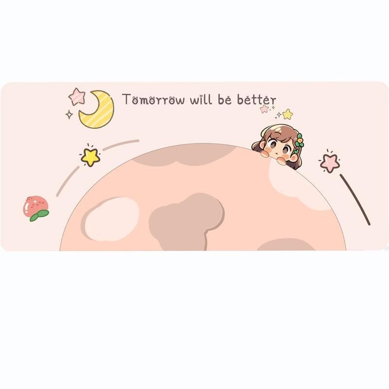 マウスパッド 大型 キーボードパッド デスクマット 天然ゴム 滑り止め かわいい キャラクター柄 熱転写..