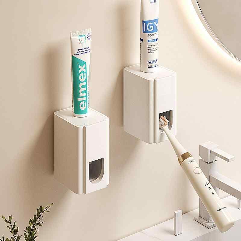 歯ブラシホルダー 自動歯磨き粉ディスペンサー 壁掛け 歯ブラシスタンド 歯磨きコップ付き