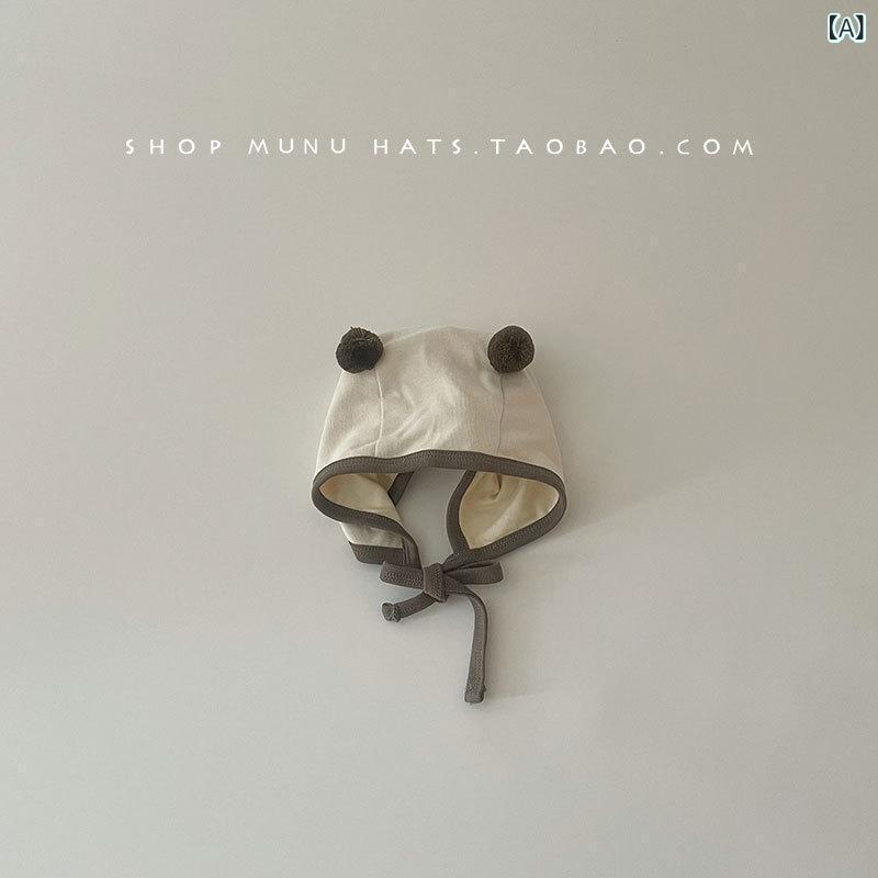 帽子 ベビー 新生児 赤ちゃん 用 あったか 包頭帽 綿 かわいい 個性 0歳 1歳 防風