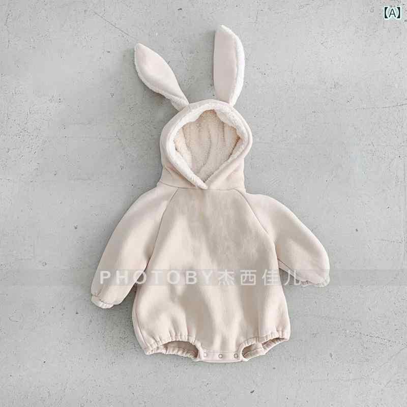 ・対象年齢: 1～3歳（80～100cm）・素材: 綿35%・袖丈: 長袖・フード: 有り・厚さ: 厚手・スタイル: 韓国風・タイプ: カバーオール・色: 杏色, 黄色, ピンク, 茶色, 花灰, 浅灰・対象身長: 65cm, 70cm, 80cm, 90cm