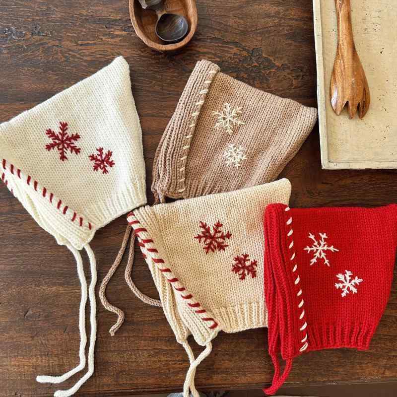 ニット帽 キッズ 子供用 クリスマス 帽子 秋冬 防寒 暖かい ベビー 護耳付き 韓国風 ホワイト ベージュ..