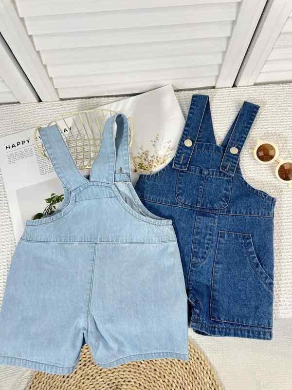 子供服 デニムショートパンツ 女の子 夏 背当 ズボン 80cm 90cm 100cm 110cm 120cm ベビー 幼児 キッズ ガールズ カジュアル かわいい 薄手 ゆったり(4)