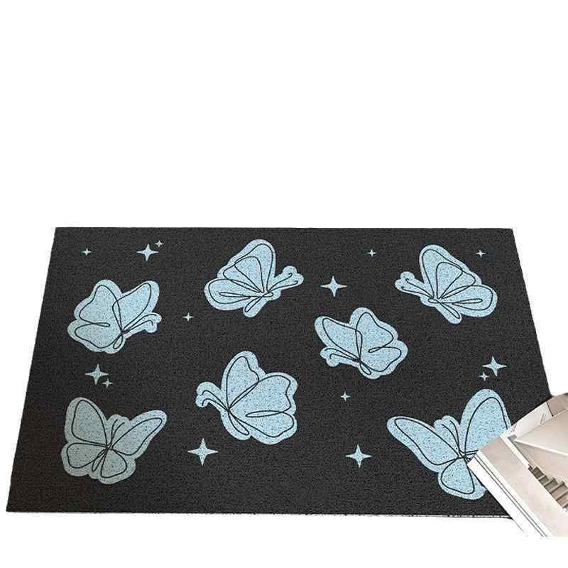 玄関マット レディース ガールズ 蝶結び PVC製 ドアマット カット可能 耐摩耗性 かわいい 泥落としマット 40 60cm 50 80cm 60 90cm 80 120cm ラッキーアイテム