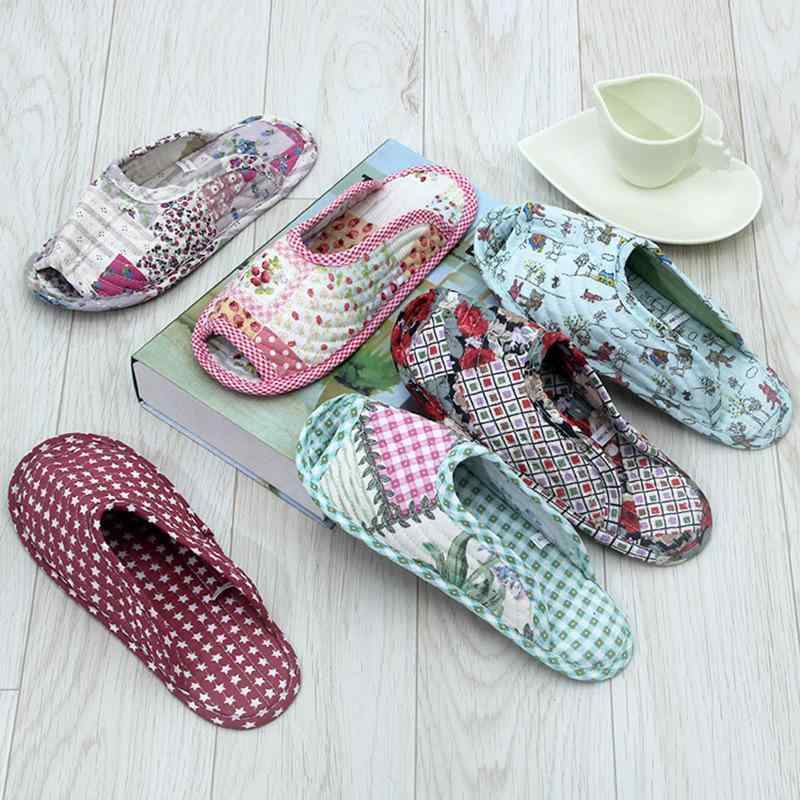 ルームシューズ レディース 室内履き 韓国風 ガーリー 布製 キルティング あったか スリッパ 滑り止め ソフト底 花柄 婦人靴 かわいい 冷え対策 部屋着