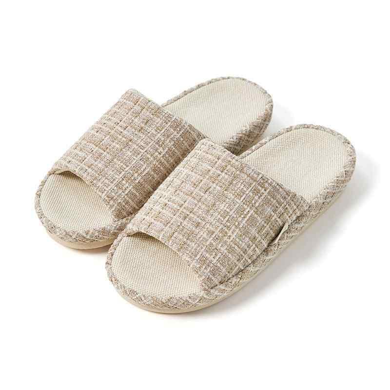 スリッパ ルームシューズ レディース メンズ 春夏秋冬 室内履き 麻 吸汗 防臭 滑り止め 布製 PVC ベージュ カーキ ブラウン グレー