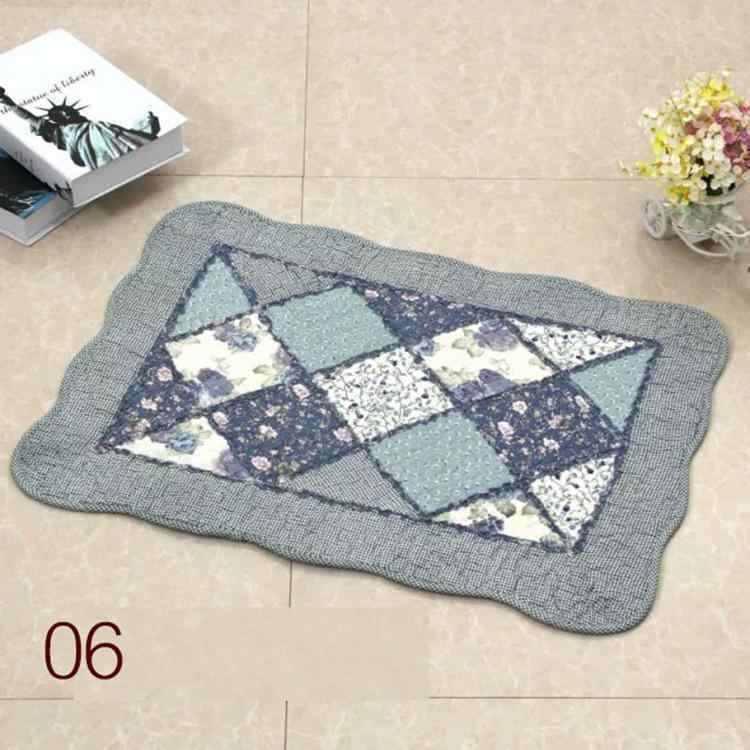 マット ストライプ柄 コットン バスマット ドアマット 洗える 吸水 玄関マット 韓国風 カーペット リビング ベッドルーム