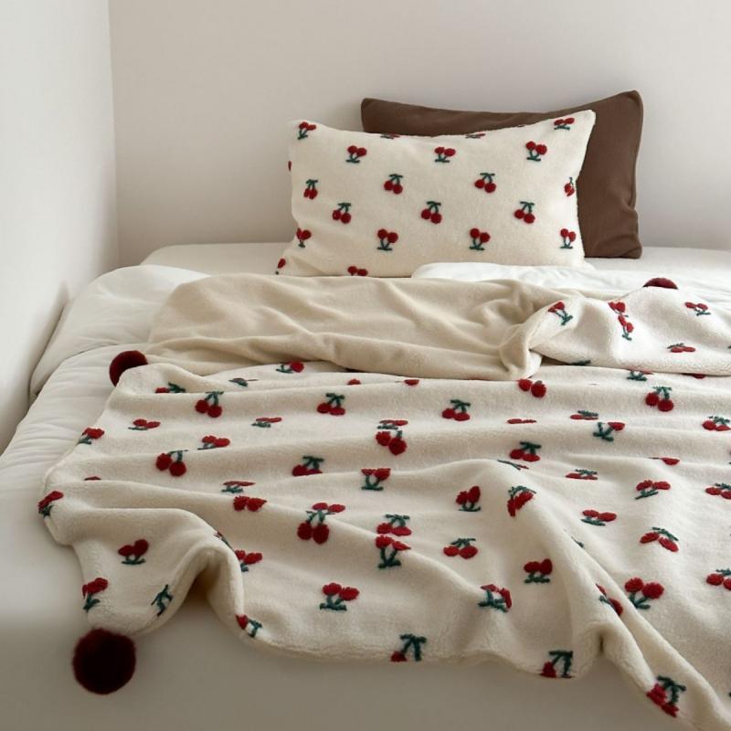 ブランケット 秋冬 韓国風 ひざ掛け ウール調 サークル柄 ふわふわ あったか レトロ かわいい ソファ 車載 寝具 格子柄 レッド系 ブラウン系 ブルー系 グリーン系 ブラック系 花柄 犬柄