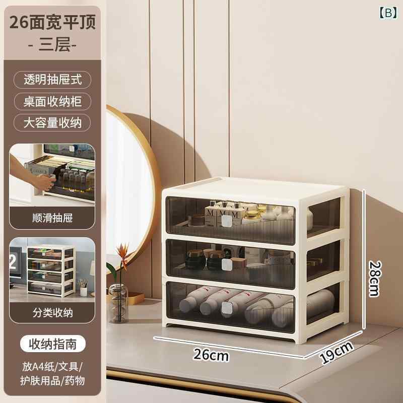 収納ケース レディース デスク収納 ラック オフィス 寝室 引き出し式 A4ファイル 整理ボックス 多層