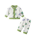 ベビー服 秋冬 厚手 フリース ジャケット & パンツ 上下セット 暖か パジャマ 部屋着 アニマル柄 80 90 100 110 120cm