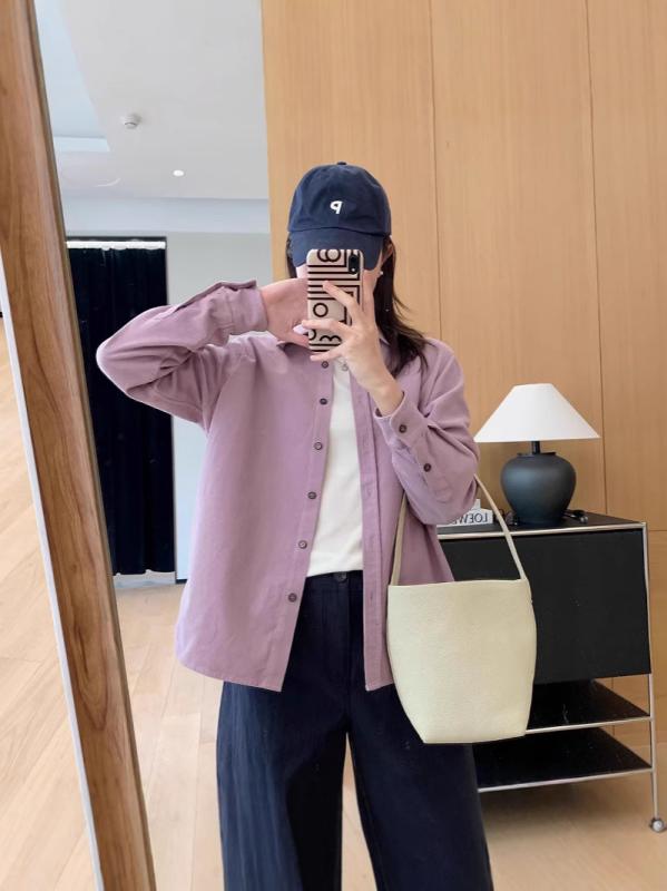 シャツ レディース 春物 長袖 コーデュロイ コットン ブラウス トップス 香芋紫 藏青色 マカロンカラー レトロ 文芸風 ゆったり