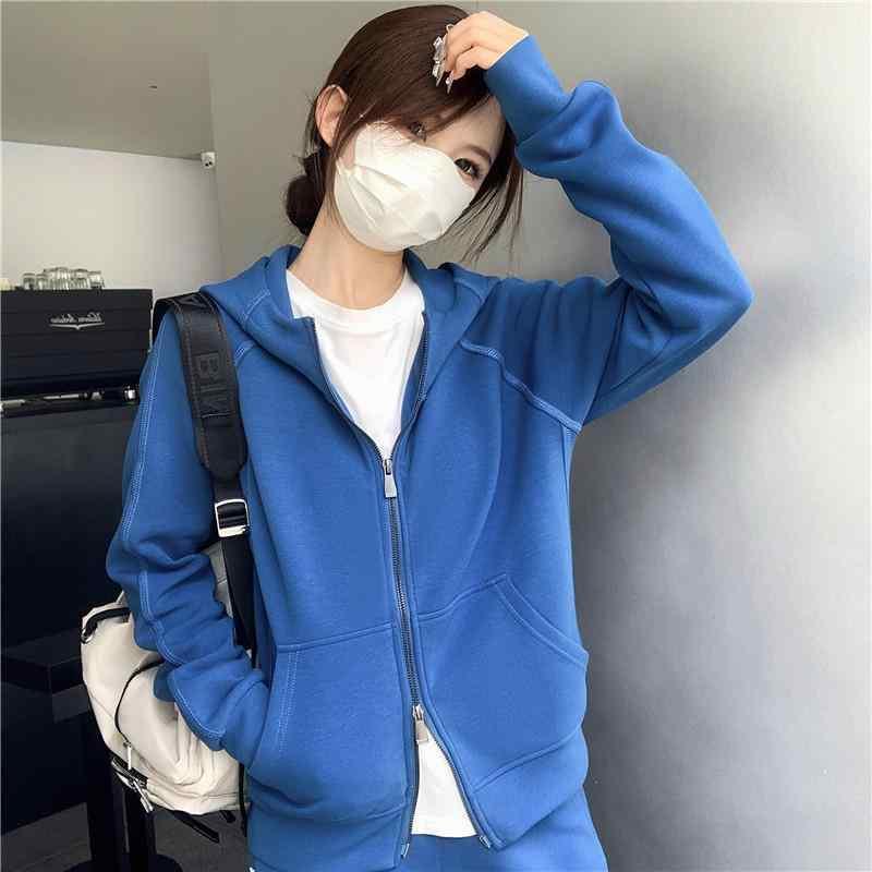 コート レディース 春秋 ブルゾン ジャンパー フード付き コットン カジュアル 無地 アウター 長袖 スポーティー 普段使い 通勤 薄手 紺色 ネイビー ブル...