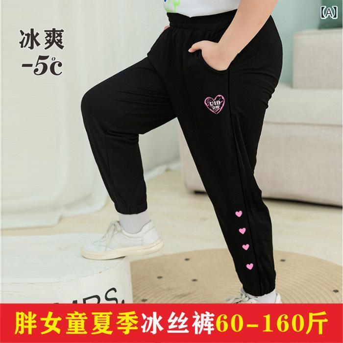 子供服 パンツ 女の子 夏用 薄手 接触冷感 速乾 ゆったり 防虫 大 детска Спортパンツ 長ズボン ブラック ポリエステル 高学年 中学生