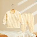 子供用インナー 上下セット ベビー あったか 秋冬 綿100% 長袖パジャマ 部屋着 かわいい動物柄 レモン 小熊 ウサギ クマ ピンク系 ブルー系