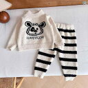 子供用パジャマ 上下セット ルームウェア 秋冬 男の子 女の子 厚手 フリース 100%ポリエステル繊維 かわいい 笑顔 小犬 動物柄 ストライプ柄 90cm ...
