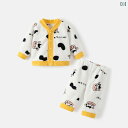 ベビー服 上下セット フランネル パジャマ 厚手 あったか 寝巻き 男の子 女の子 幼児 部屋着 かわいい アニマル柄 秋冬