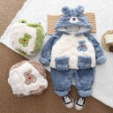 子供用パジャマ 上下セット 長袖 フランネル 幼児 暖か 裏起毛 アニマル柄 秋冬 ブルー グリーン ブラウン